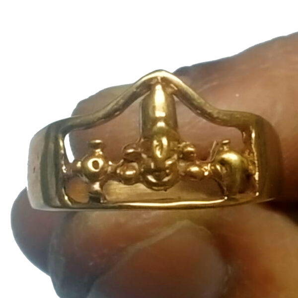 S9034-06 – Aadhyathmik Powerful Consecrated Deva Pavithra Brahma Mudi  Payyannur Aimpon Panchaloha Panchalogam Panchdathu Ring 5grams - SriVanaja  Puja Store